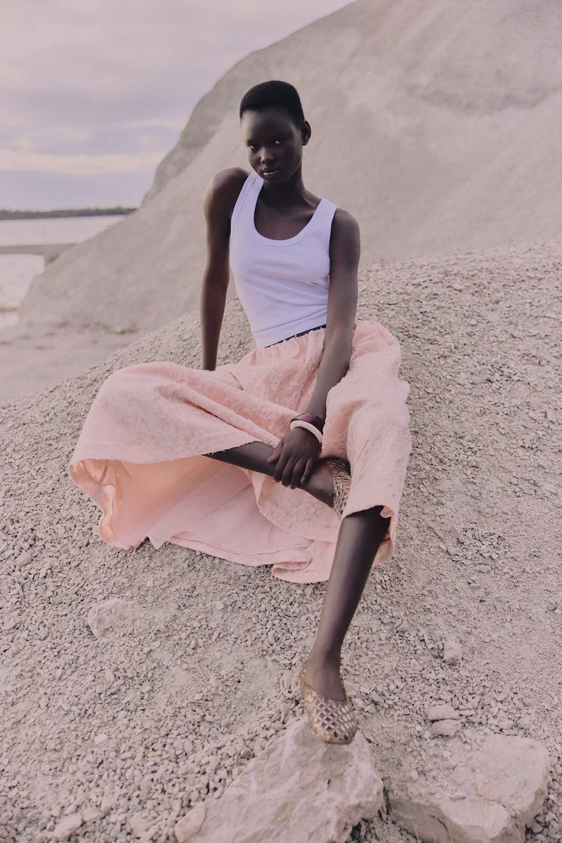 Long Jacquard Skirt