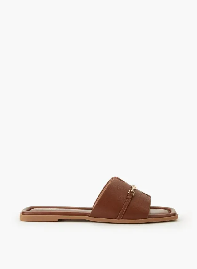 Women's Metal Accent Slip-On Sandals – image 3