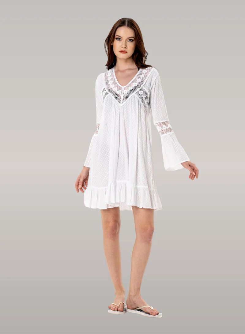 Rihanna Relaxed Fit Short Lace Tunic Dress