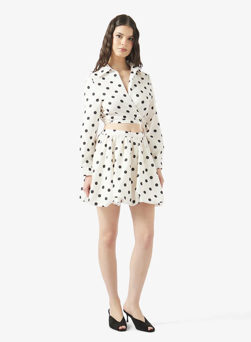 Polka Dot Top & Skirt Set