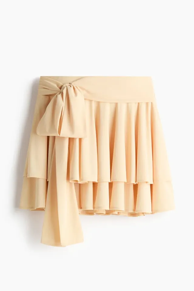 Tiered Tie-Belt Skirt – image 4