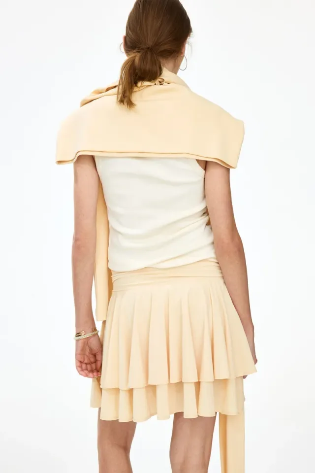 Tiered Tie-Belt Skirt – image 6