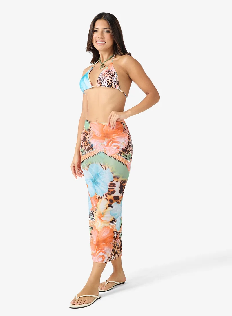 Bikini Top Maxi Skirt Set