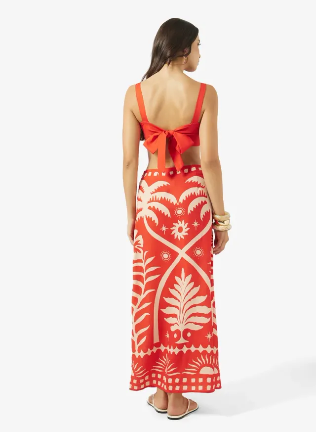 Monochrome Print Top & Skirt Set – image 2