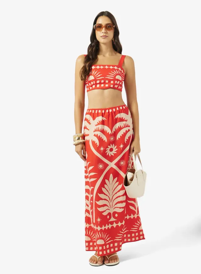 Monochrome Print Top & Skirt Set – image 5