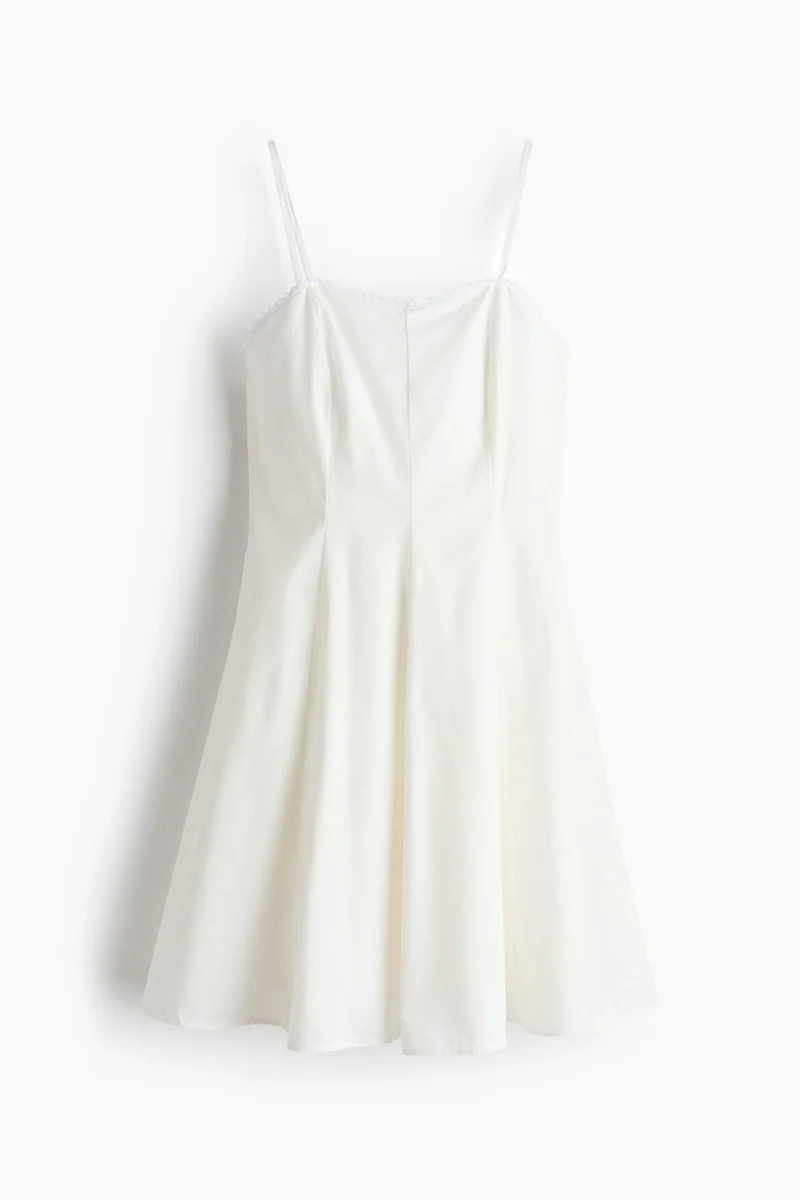 Flared Poplin Dress