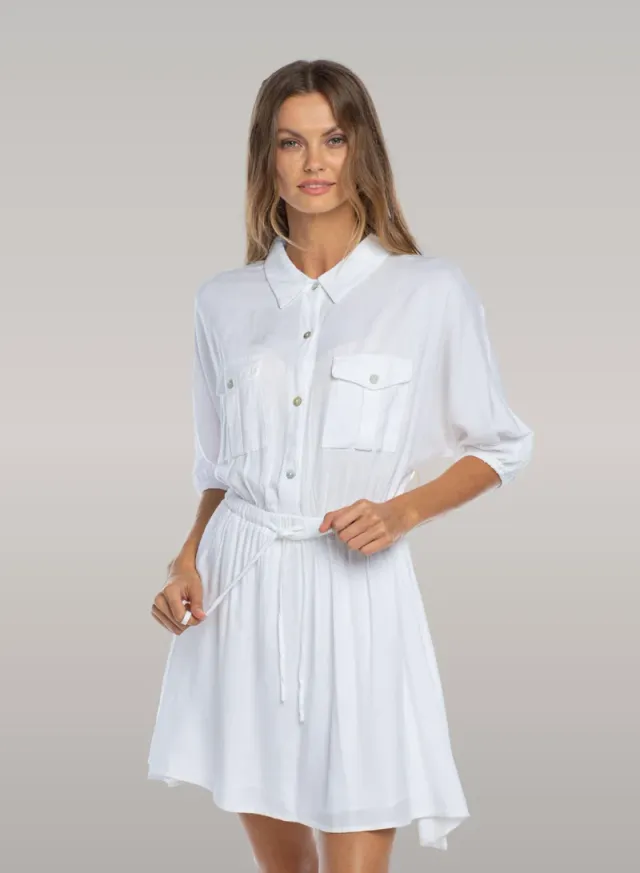 Serena Safari Shirt Mini Dress – image 5