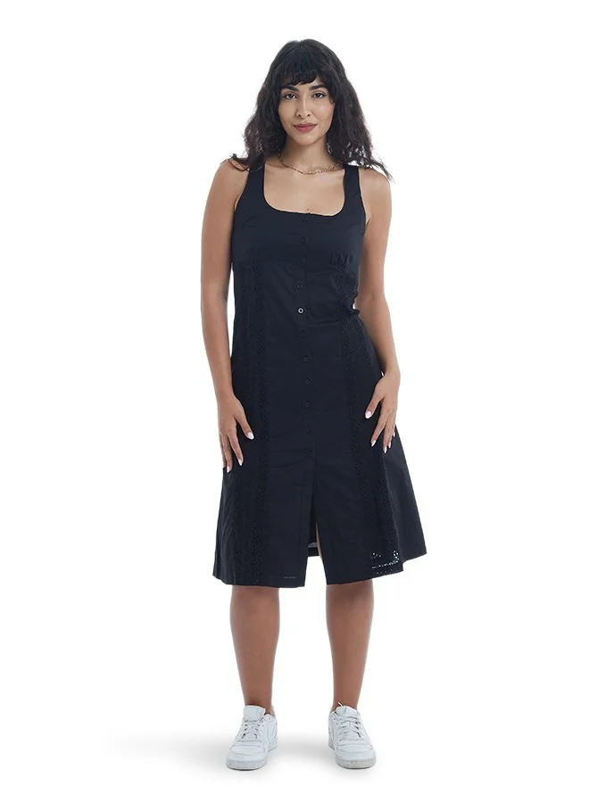 Women's Cotton Sleeveless Button Down Dress