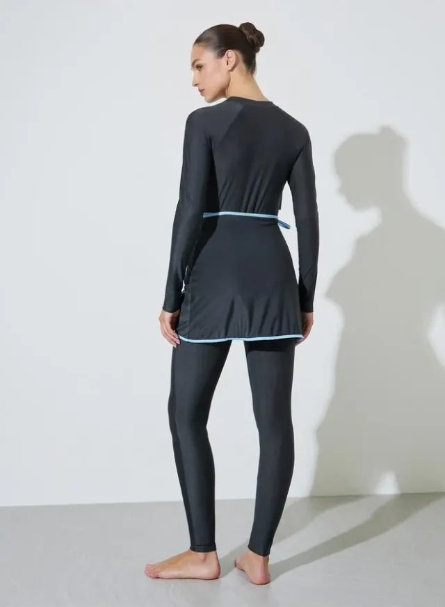 Raglan Ruffle 3-Piece Burkini Swim Set – image 5