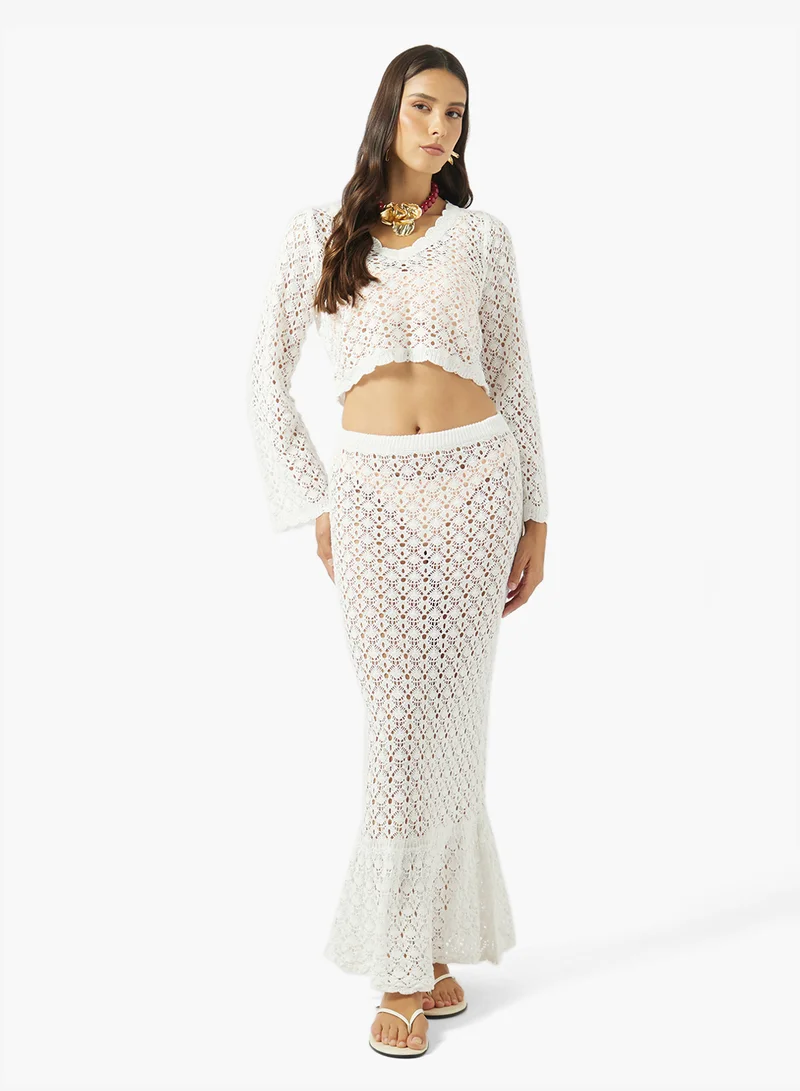 Crochet Top & Skirt Set