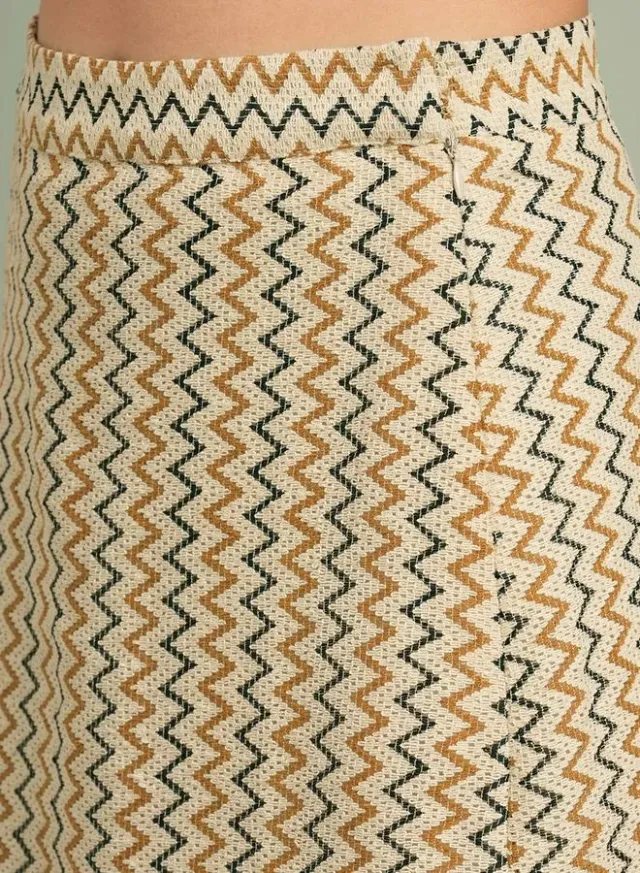 Zigzag Knit Crop Top Skirt Set – image 5