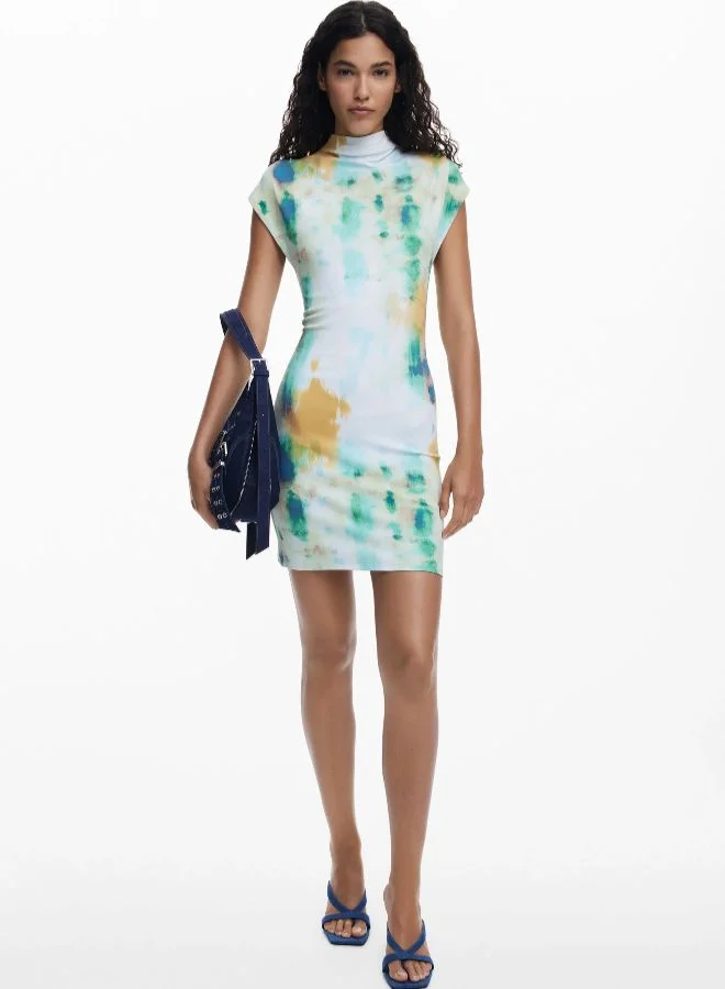 Short Floral Sheath Dress