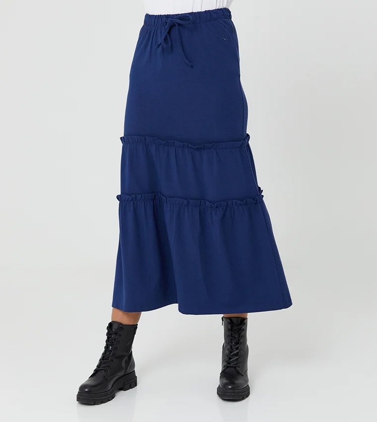 Beverly Hills Polo Club Ruffled Maxi Skirt