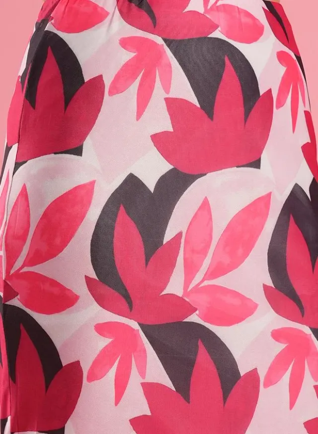 Globus Floral Mesh Crop Top & Skirt Co-ord – image 5