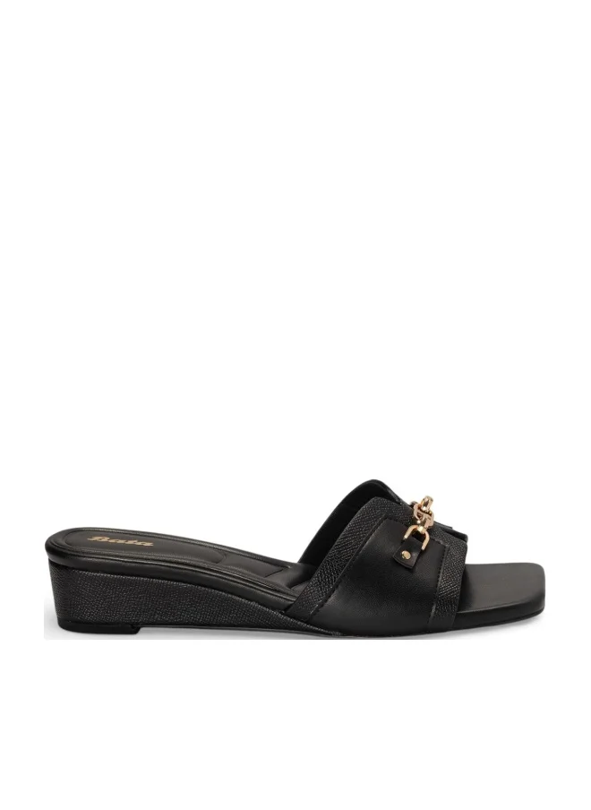Low-Heel Decorative Slides