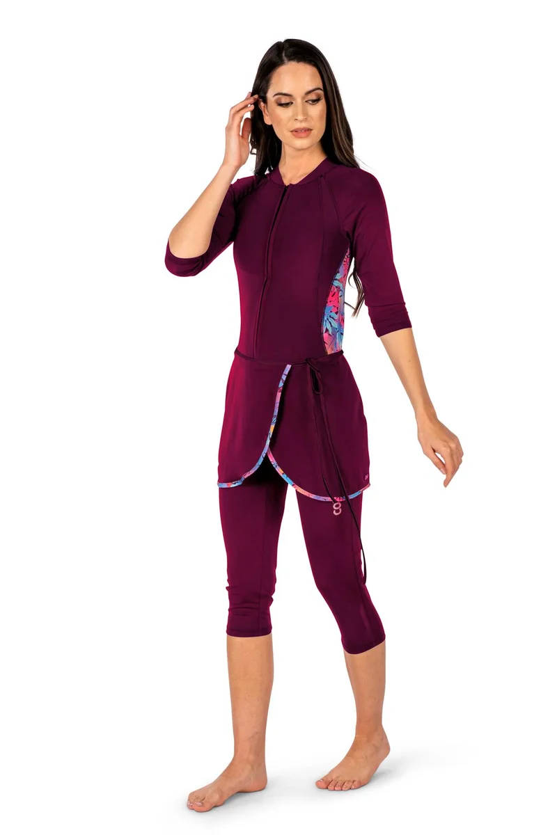 COEGA Swim Wrap Ladies SzL -  Purple Tropical