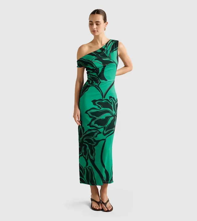 Gisella Tipped Mesh Midi Dress