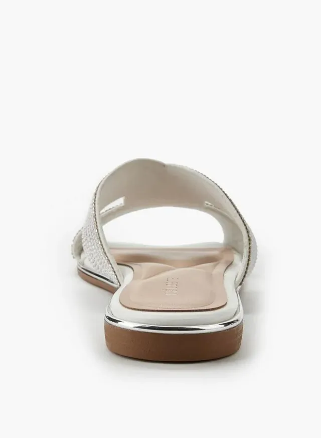 Women's Stone Embellished Slides – image 4