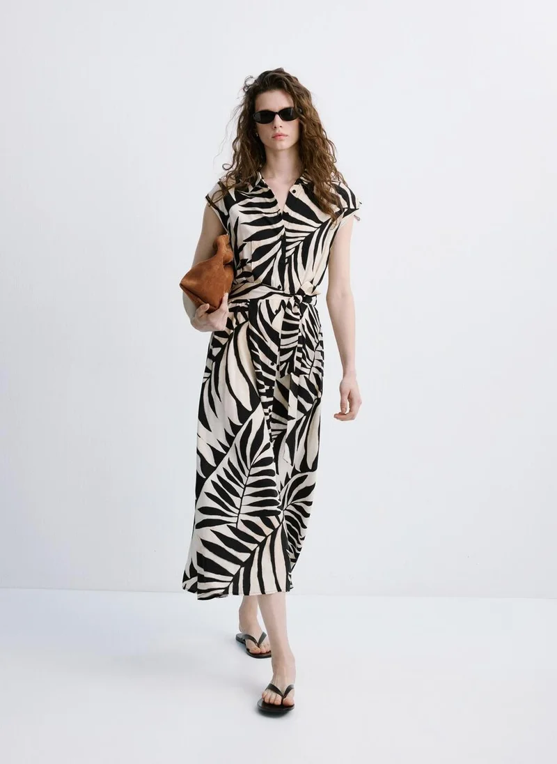 Printed Shirt Dress