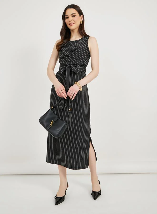 Striped Tie-Waist Dress
