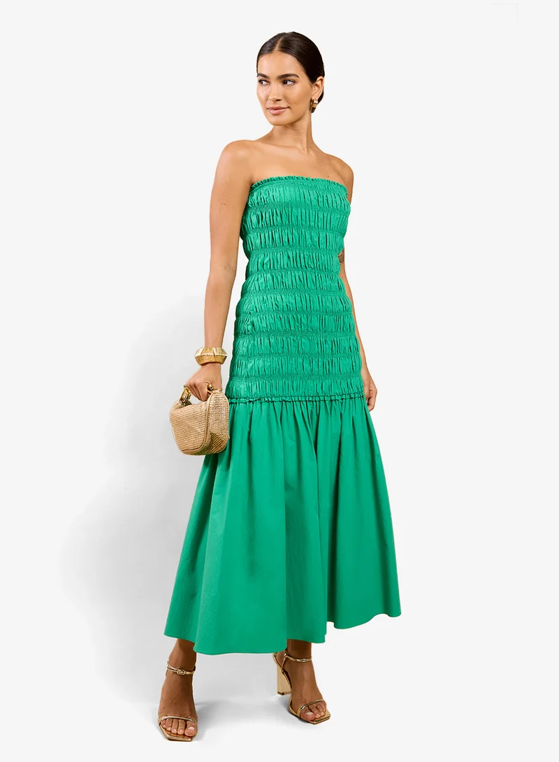 Bandeau Maxi Dress Green