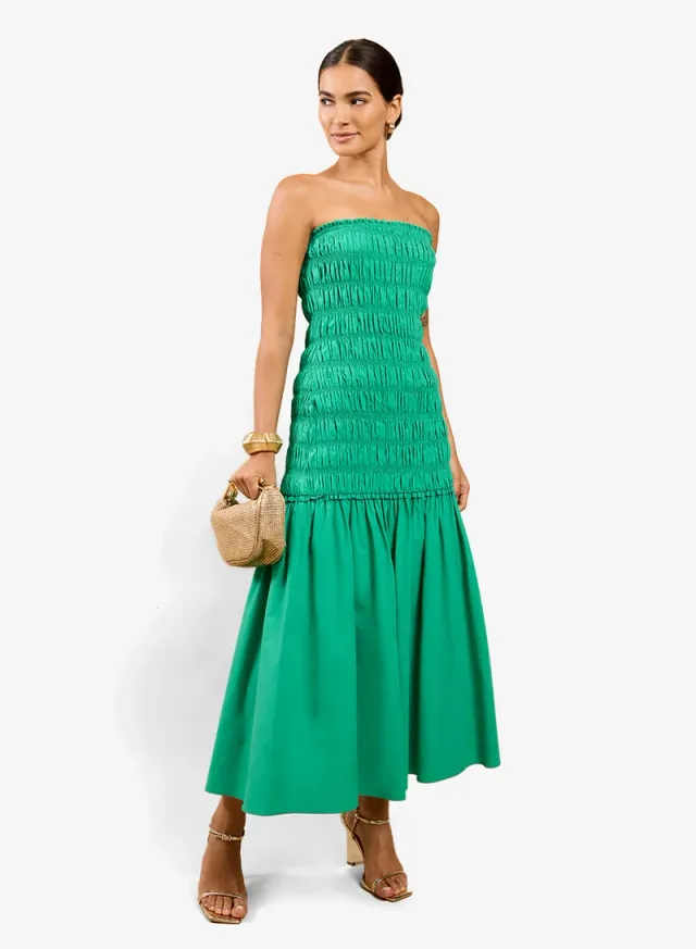 Bandeau Maxi Dress Green – image 4