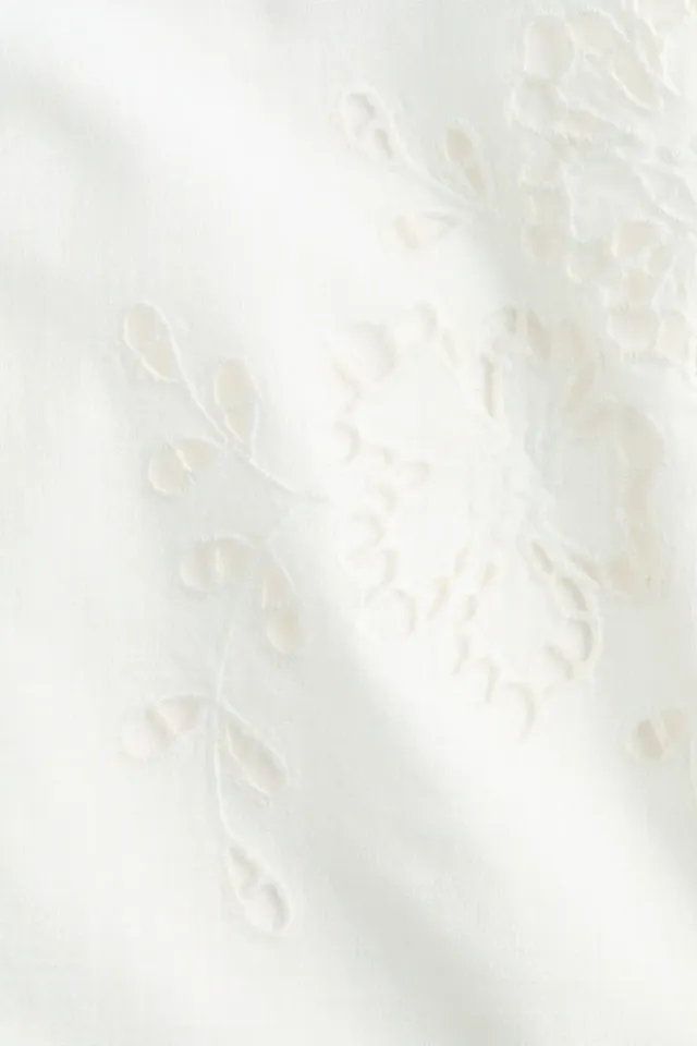 White Mini Broderie Anglaise Beach Slip Dress – image 2