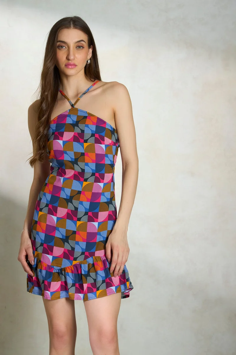 Ruffled Mini Dress