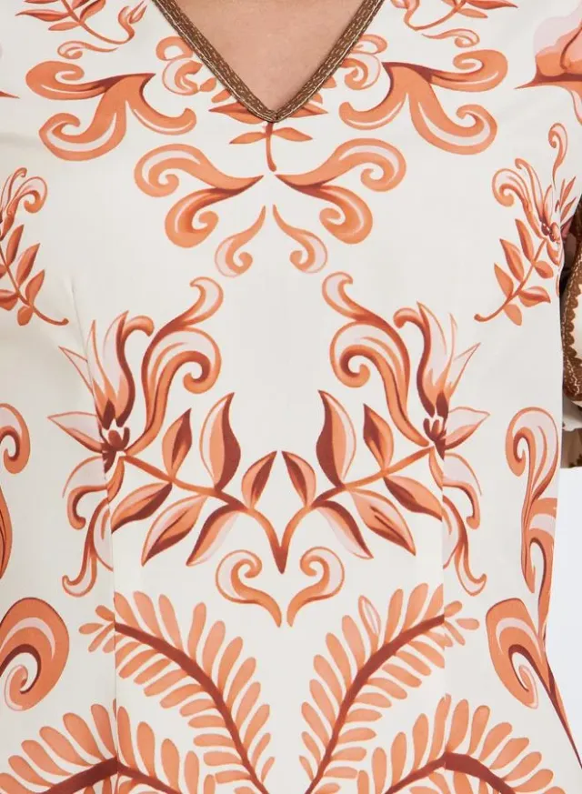 Women's All-Over Print V-Neck Maxi Dress – image 4