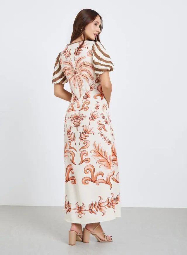 Women's All-Over Print V-Neck Maxi Dress – image 5