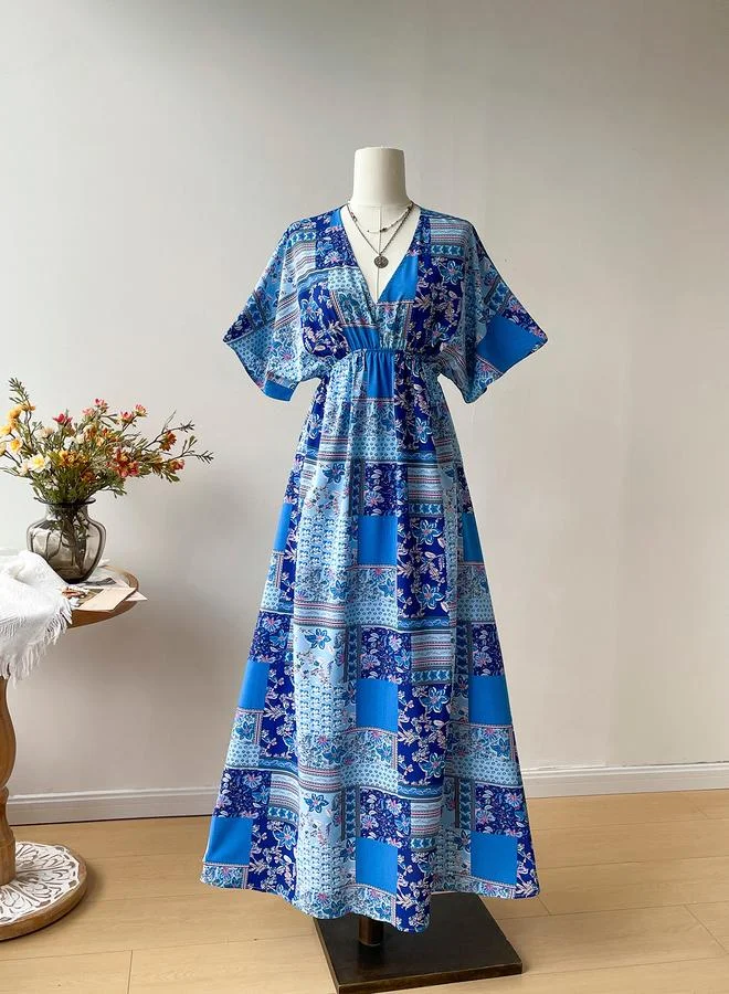 Floral A-Line Maxi Dress