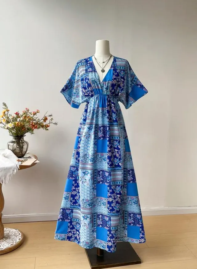 Floral A-Line Maxi Dress