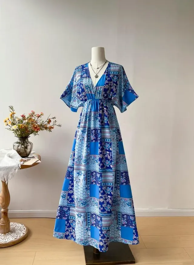 Floral A-Line Maxi Dress – image 4