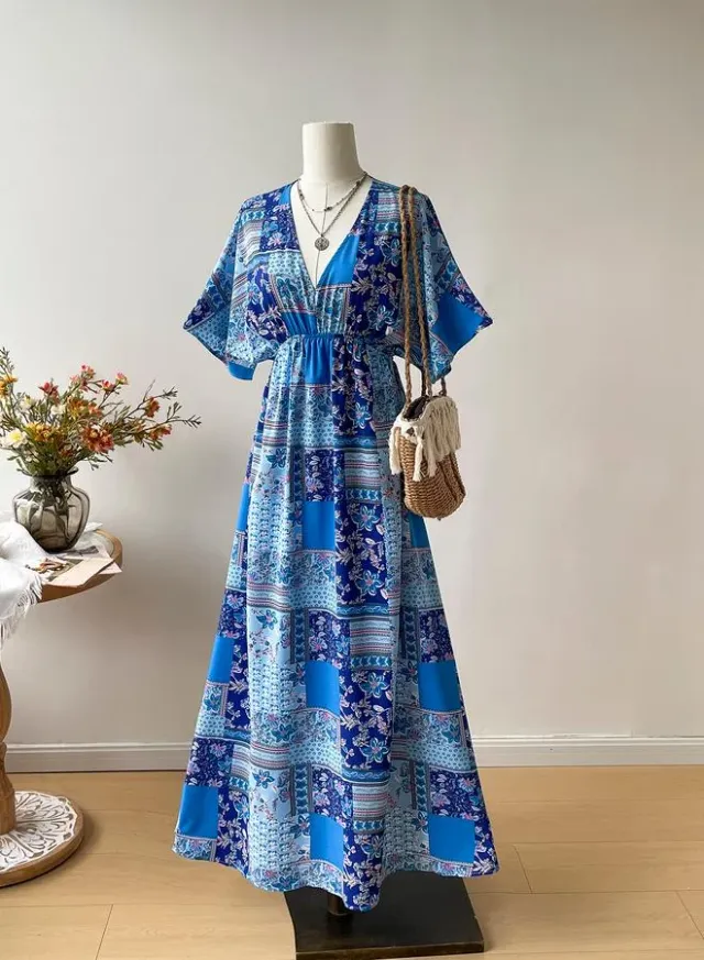 Floral A-Line Maxi Dress – image 5