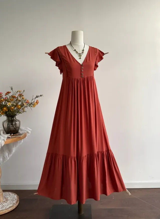 Floral A-Line Maxi Dress