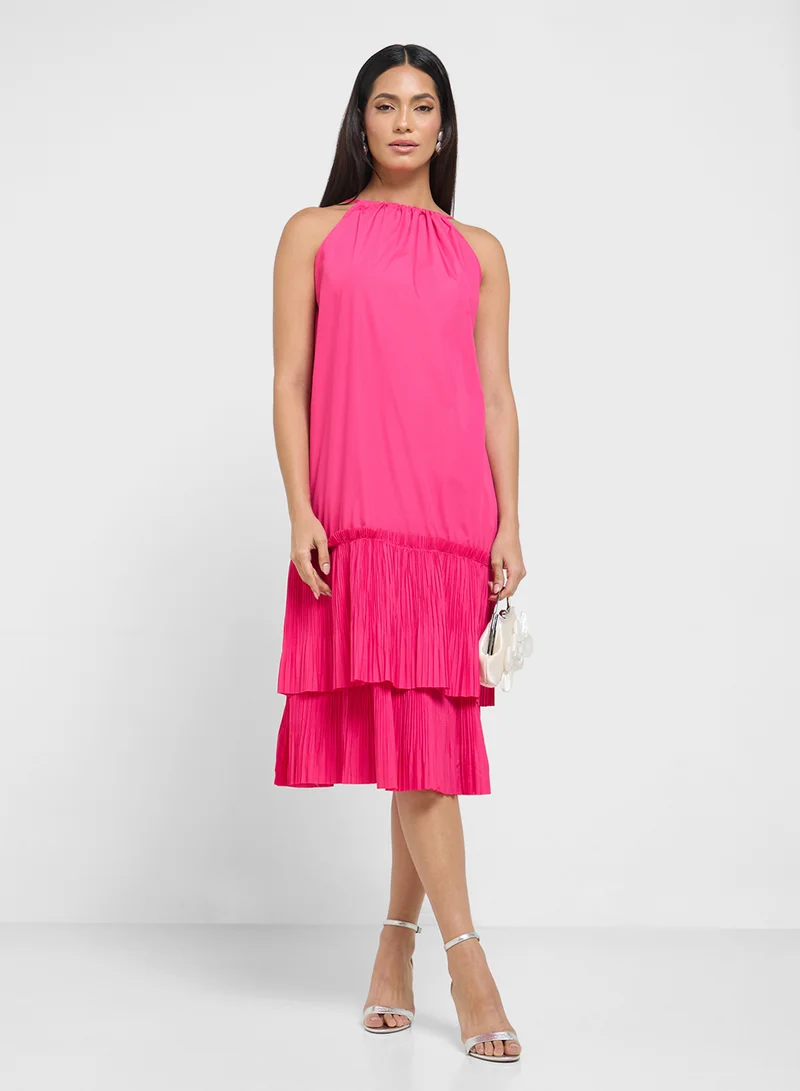 Halter Neck Layered Dress
