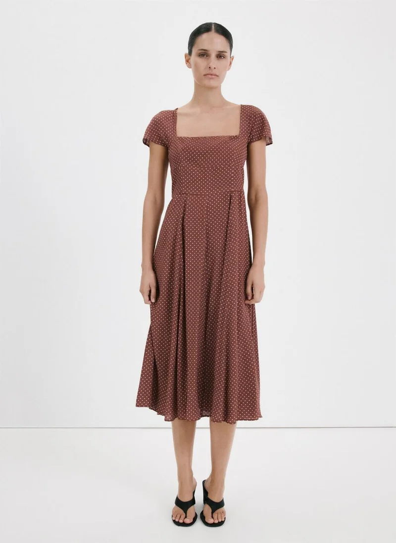 A-line Polka Dot Dress