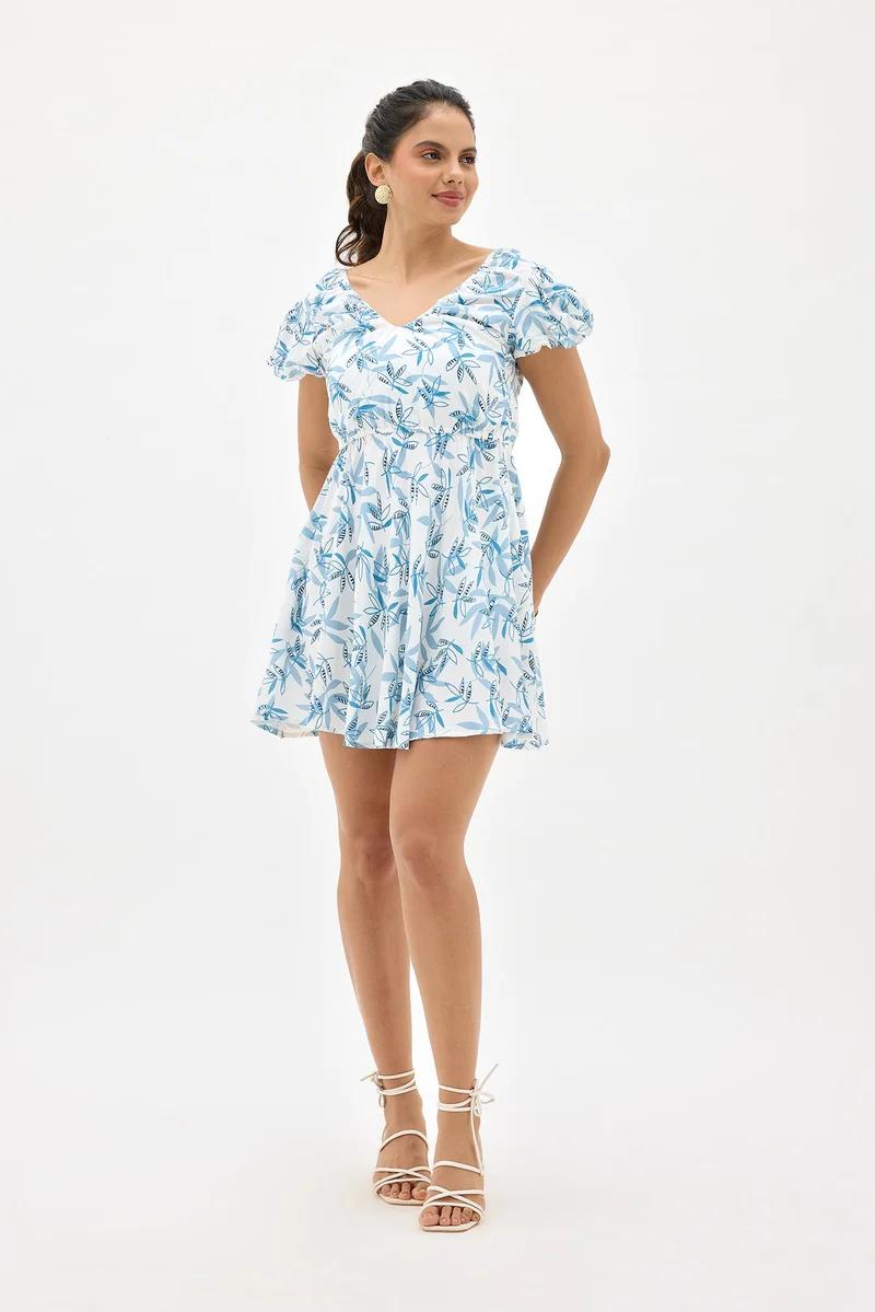 Women's Viscose Floral Mini Dress