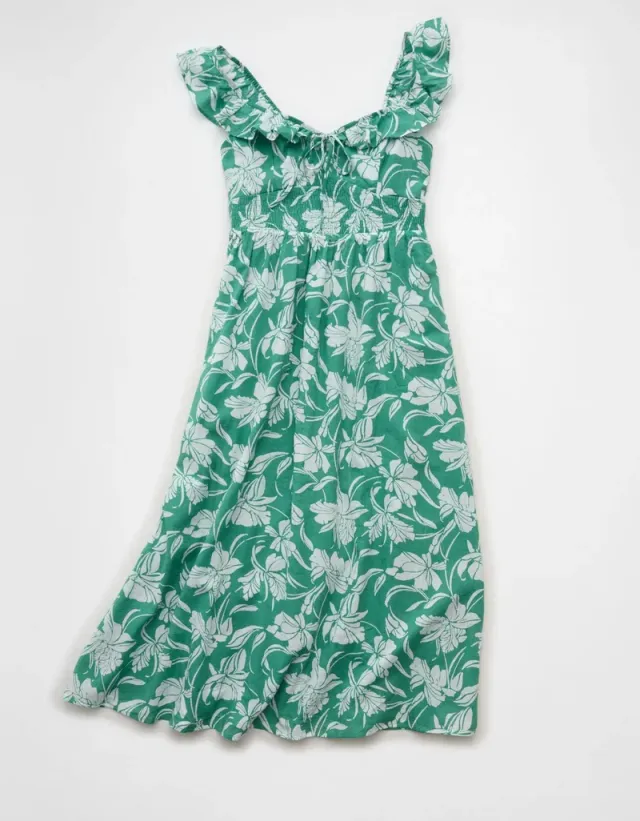 AE Flutter Sleeve Tie-Front Midi Dress – image 4