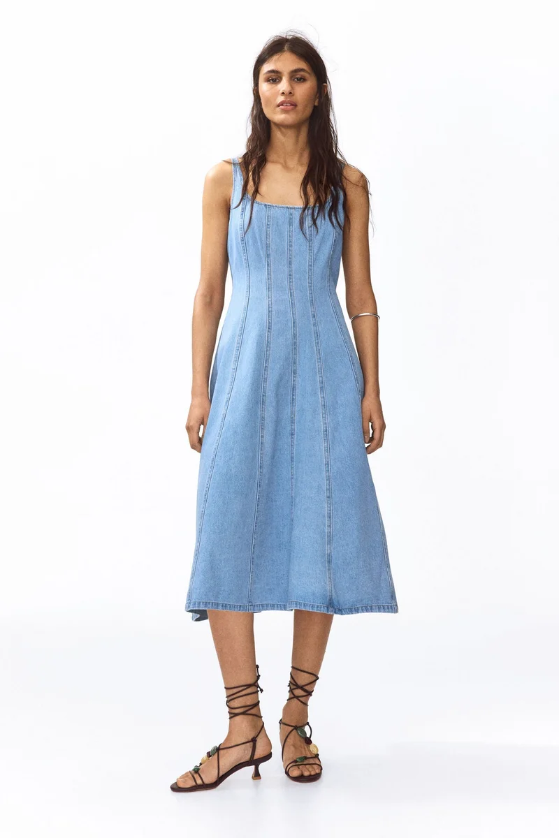 Flared cotton dress
