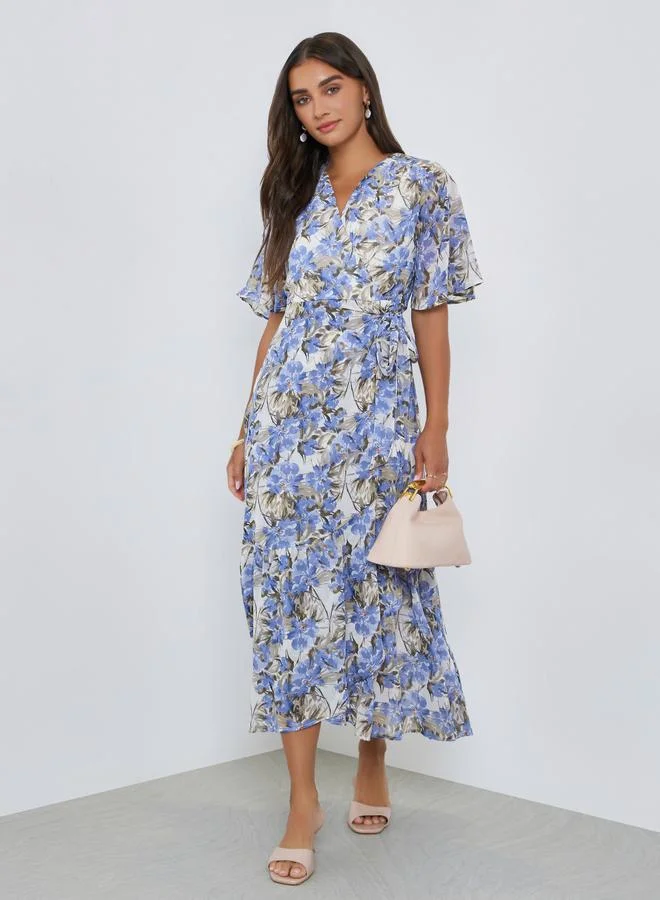 Floral Maxi Wrap Dress