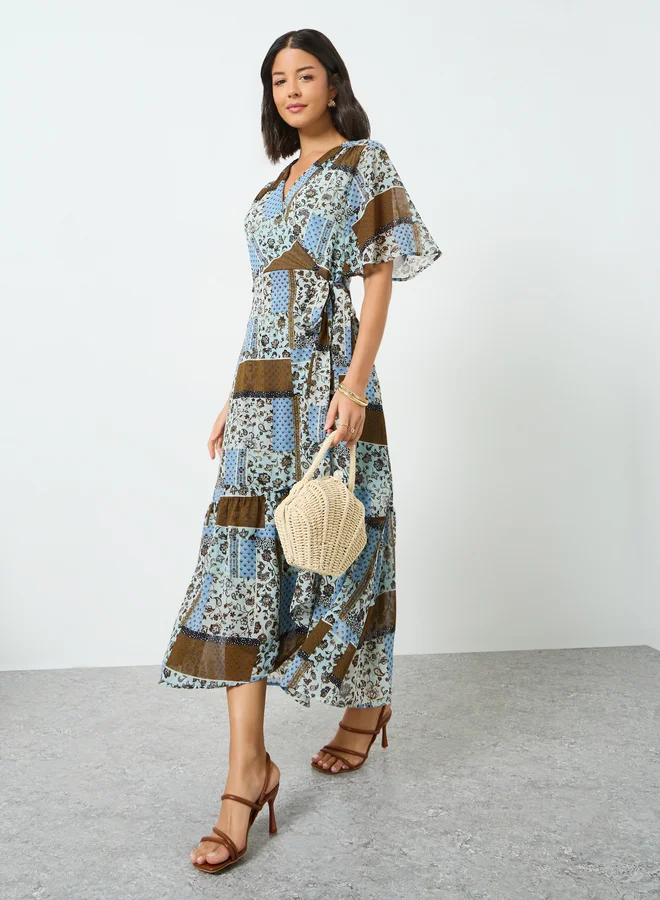 Floral Maxi Wrap Dress