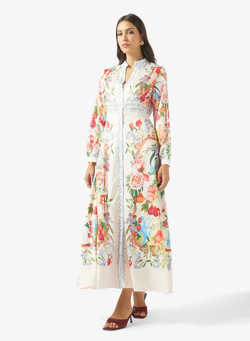 Abstract Print Dress