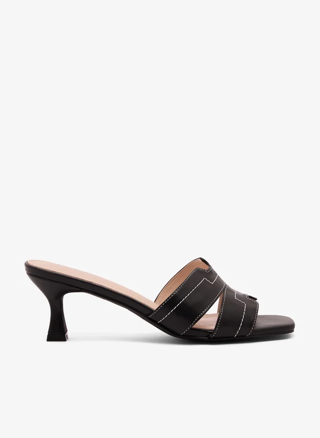 Kitten Heel Mule Sandals