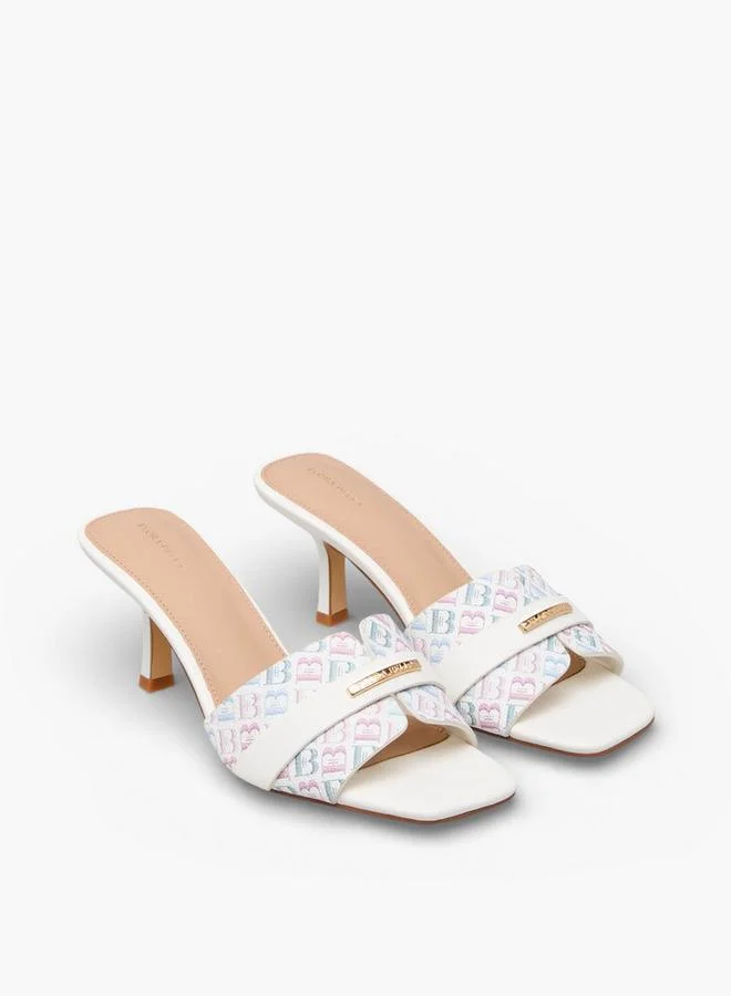 Flora Bella Women's Monogram Print Sandals