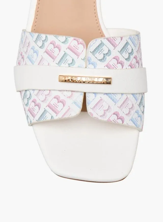 Flora Bella Women's Monogram Print Sandals – image 4