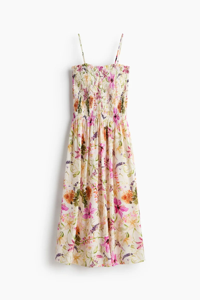 Smocked Strappy Dress