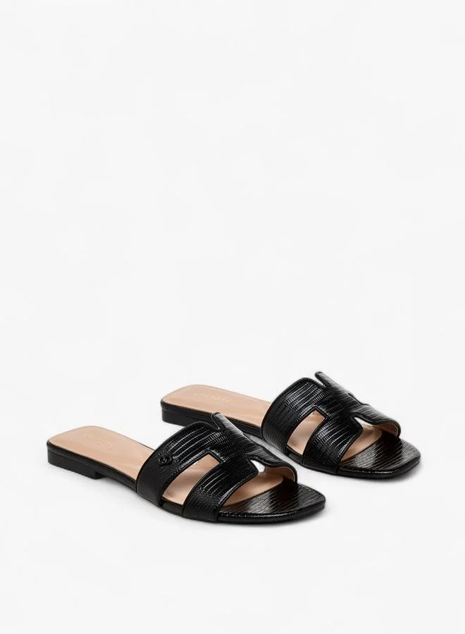 Women's Animal Textured Slide Sandals