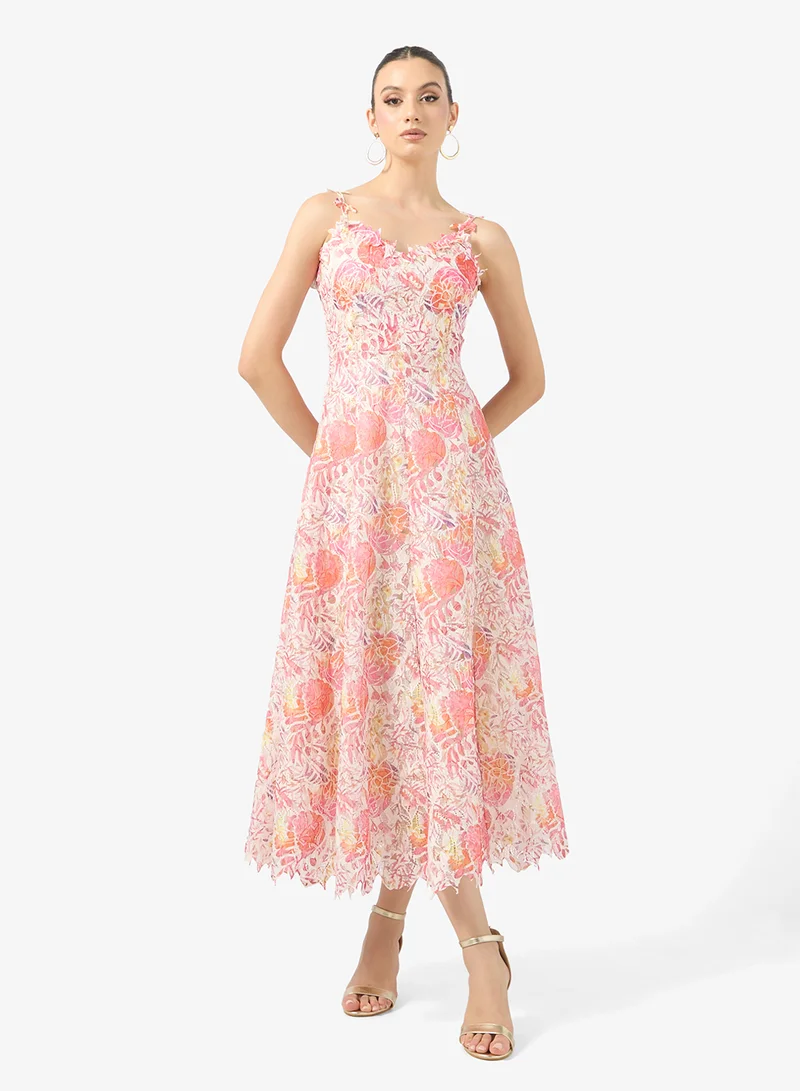 A-Line Dress With Broderie Anglaise Embroidery