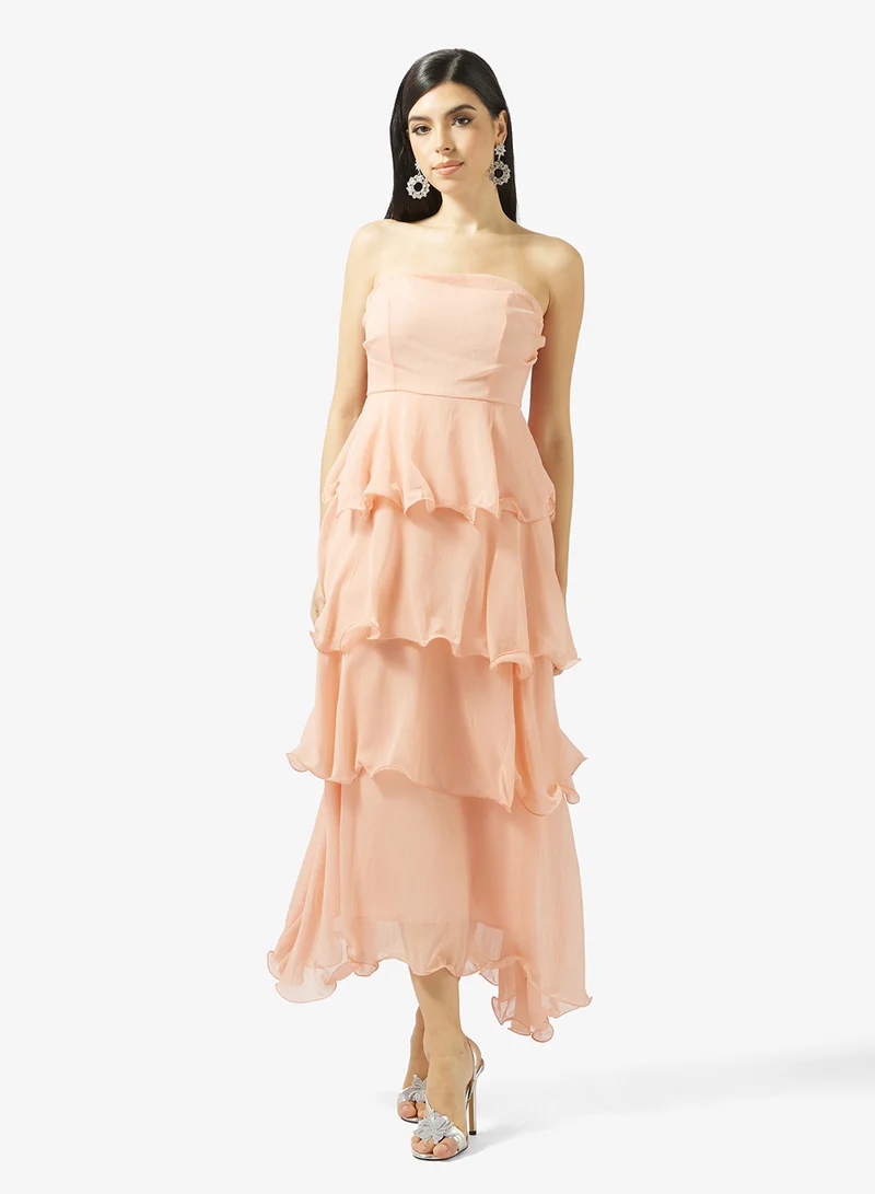Bandeau Tiered Dress